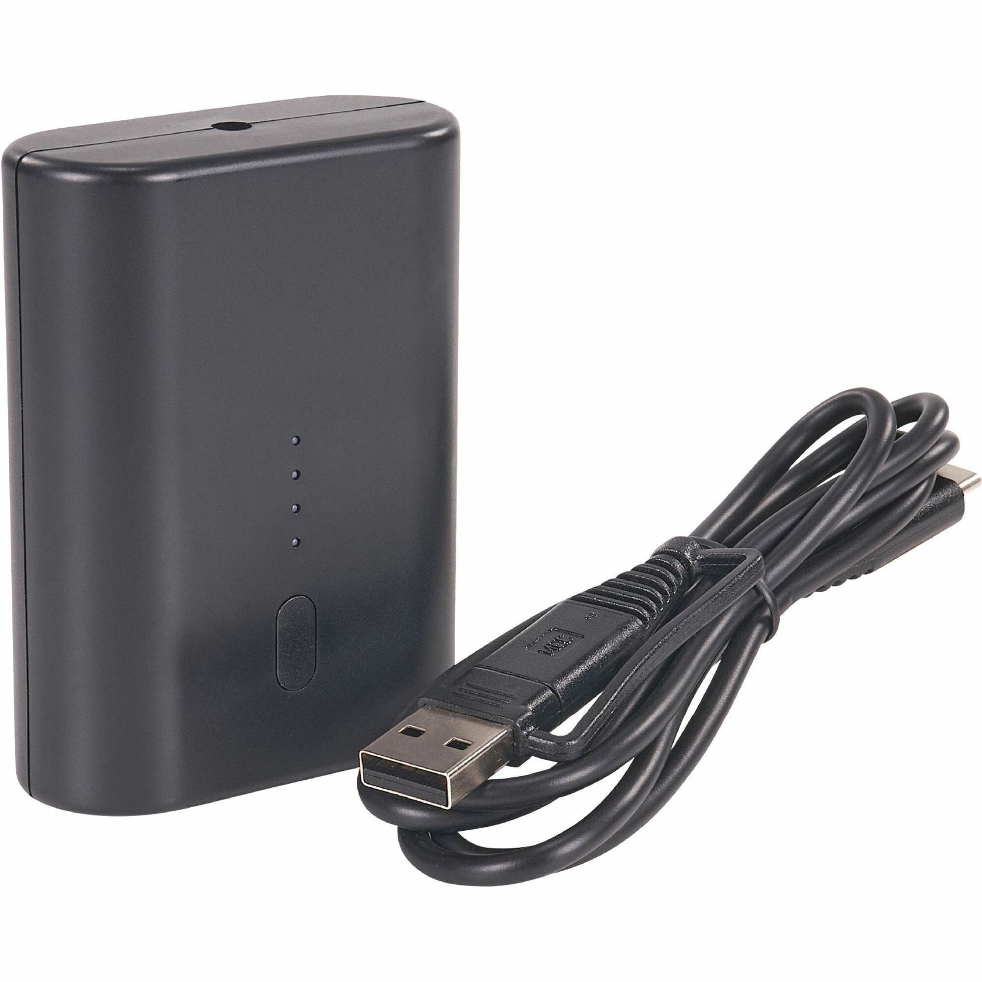 For Heated Vest - Lithium Ion (Li-Ion) - 5000 mAh - 36 W - 7.2 V DC Output - Black