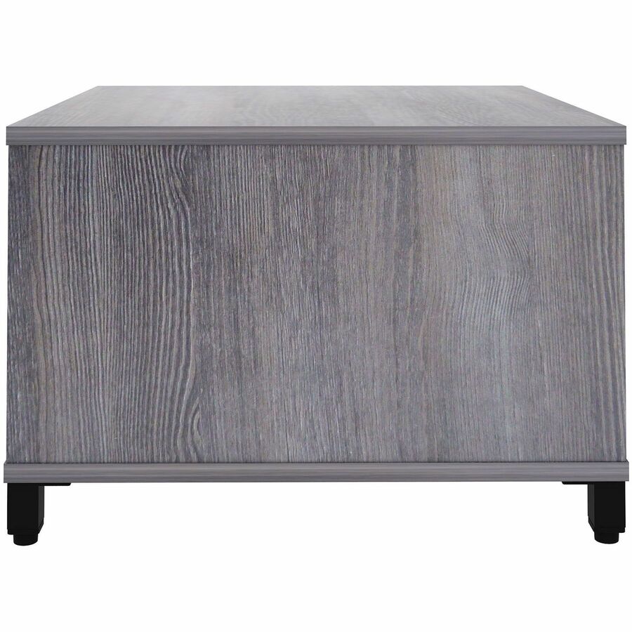 Lorell Reception Table - Height Adjustable - 24" Table Top Width x 24" Table Top Depth - 20" Height - Reception, Storage - Weathered Charcoal, Laminated - Metal - 1 Each