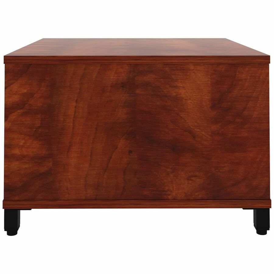 Lorell Reception Table - Height Adjustable - 24" Table Top Width x 24" Table Top Depth - 20" Height - Reception, Storage - Cherry, Laminated - Metal - 1 Each