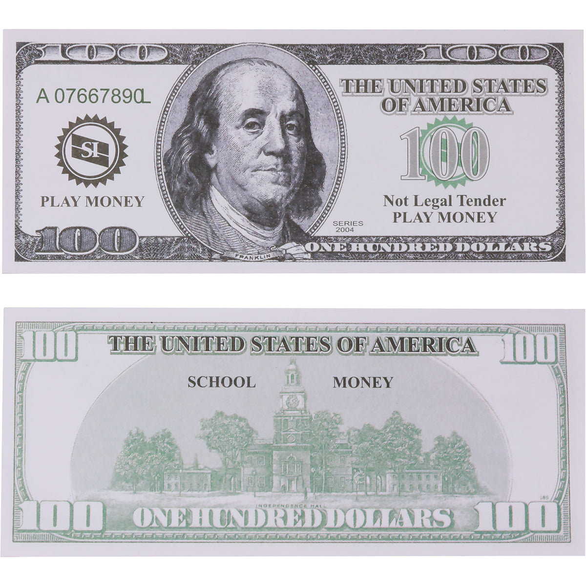 U.S. School Money $100 Bills Pk. 50