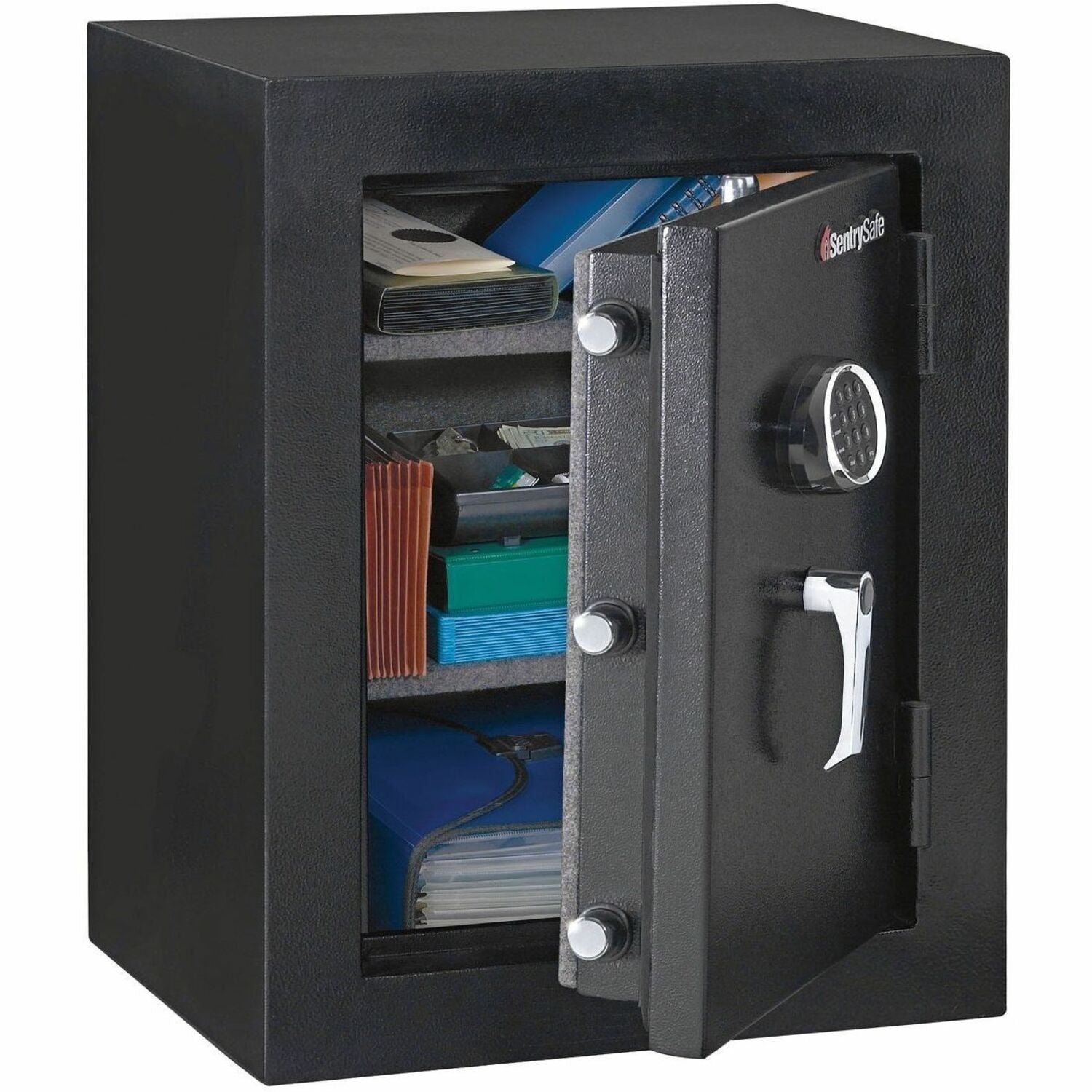 3.39 ft³ - Digital, Programmable Lock - Pry Resistant, Water Resistant, Fire Resistant, Scratch Resistant - for Document, Home, Office - Overall Size 27.8" Height x 21.7" Width x 19" Depth - Steel