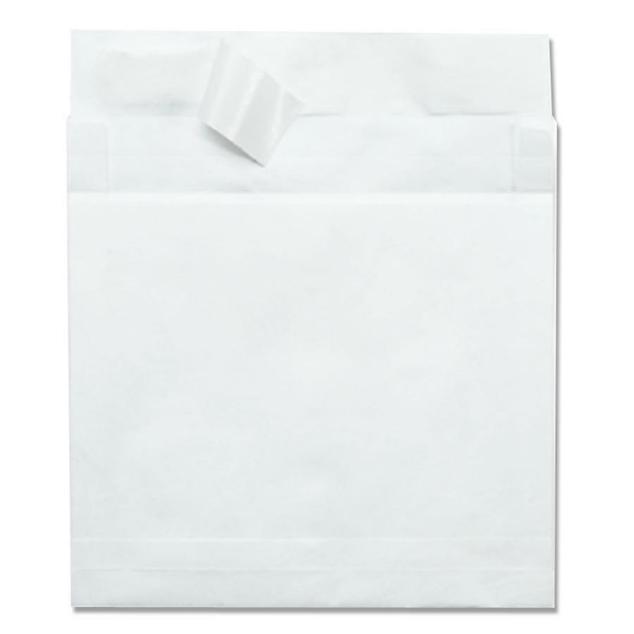 Expansion - 12" Width x 16" Length - 2" Gusset - 14 lb - Self-sealing - White - Tyvek - 100 / Carton