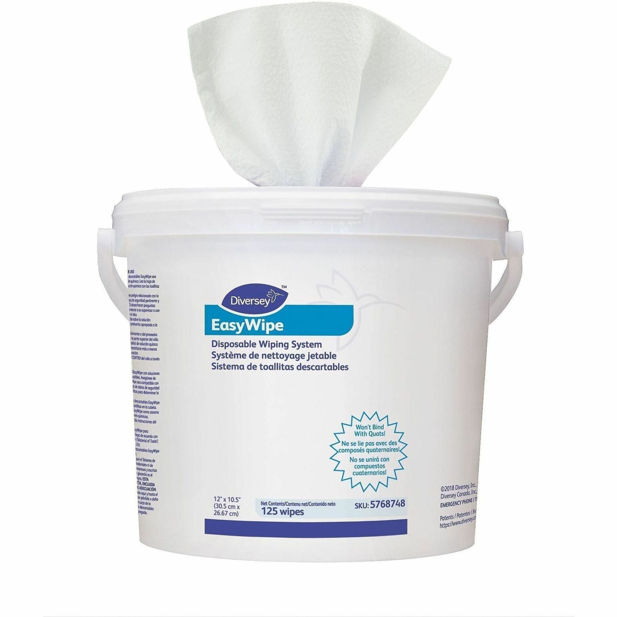 For Multi Surface, Multipurpose - Wipe - 12" Length x 10.50" Width - Recommended For: Dirt Remover, Dust Remover, Soil Remover - Disposable, Refillable, Pre-moistened - White - 6 / Carton