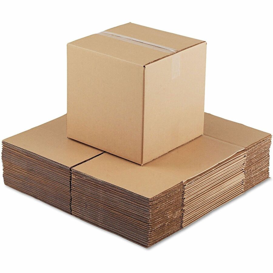 Universal Shipping Case, 14" x 14" x 14", 200 lb Heavy Duty, 32 ECT, Corrugated Kraft, Brown, Recycled, 25/Bundle