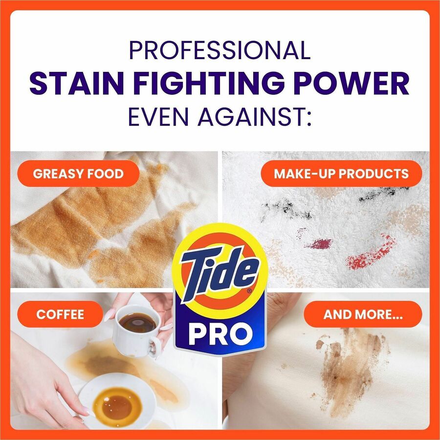 Tide Professional Liquid Laundry Detergent, 105 fl oz, 80 Loads, Orange, 1 Each