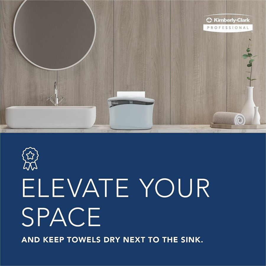 Multifold Dispenser - 13.3" Height x 9" Width x 5.2" Depth - Soft Gray - Refillable, Hygienic - 1 / Case