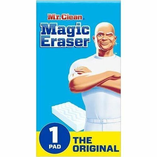 Mr. Clean Magic Eraser Pads, Blue, Foam, Sturdy with Built-In Scrubber, Multipurpose, Multi Surface, 1 Pad