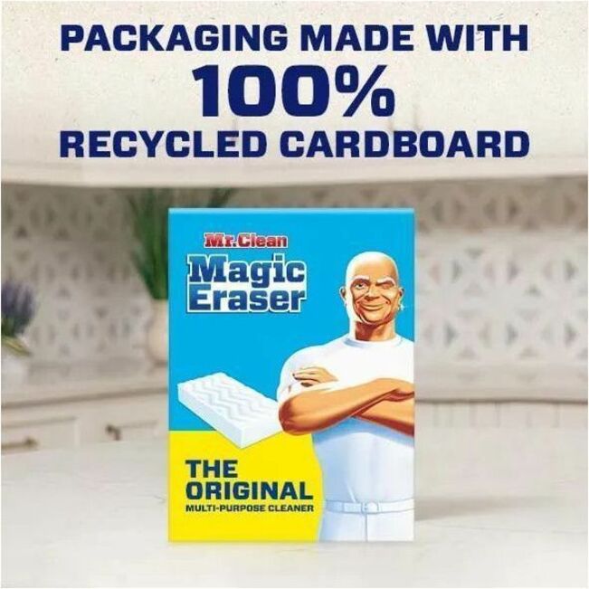 Mr. Clean Magic Eraser Pads, Blue, Foam, Sturdy with Built-In Scrubber, Multipurpose, Multi Surface, 1 Pad