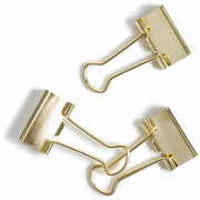 U Brands Binder Clips, Small, Gold, Steel, 75 Sheet Capacity, 72 Pack