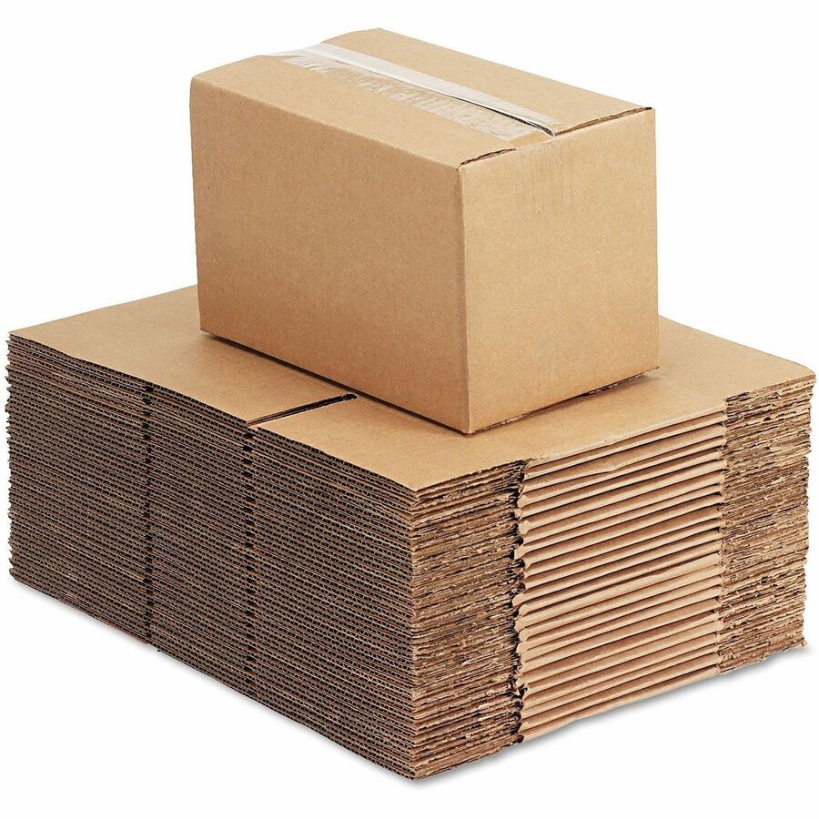 Universal Shipping Case, 6" x 10" x 6", 200 lb Heavy Duty, 32 ECT, Corrugated Kraft, Brown, Recycled, 25/Bundle