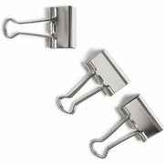 U Brands Medium Binder Clips, Silver, Steel, Non-magnetic, 145 Sheet Capacity, 72 Pack