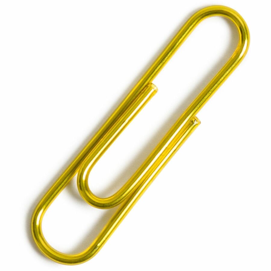 U Brands Gold Paper Clips, Medium, Steel & Vinyl, 1000 Pack