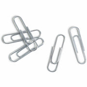U Brands Paper Clips, Medium, Silver, Steel & Vinyl, 1000 Pack