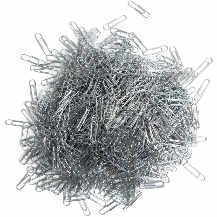 U Brands Paper Clips, Medium, Silver, Steel & Vinyl, 1000 Pack