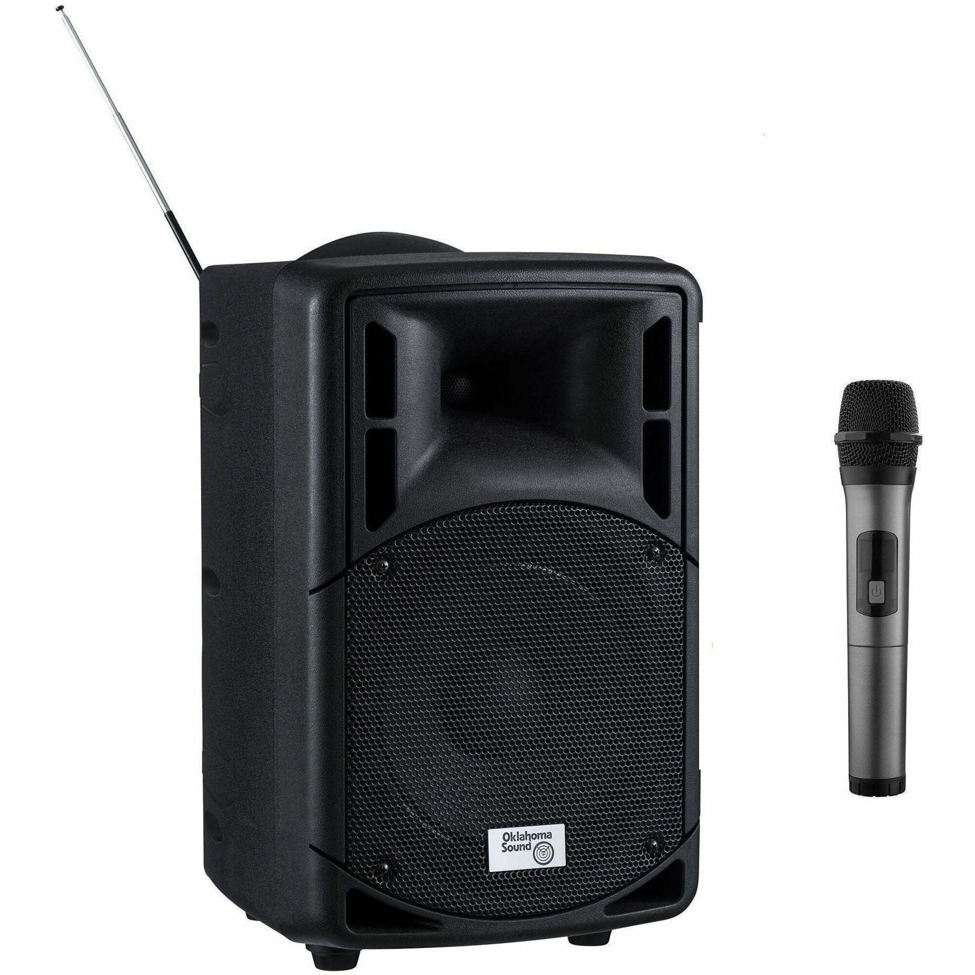 Oklahoma Sound® 40 Watt Wireless PA System w/ Wireless Handheld Mic, Color Options:  Black