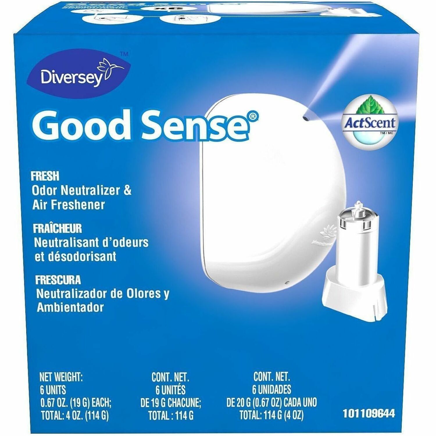 Cartridge - 0.67 oz - Fresh - Odor Neutralizer, Long Lasting, Wall Mountable - 12 / Carton