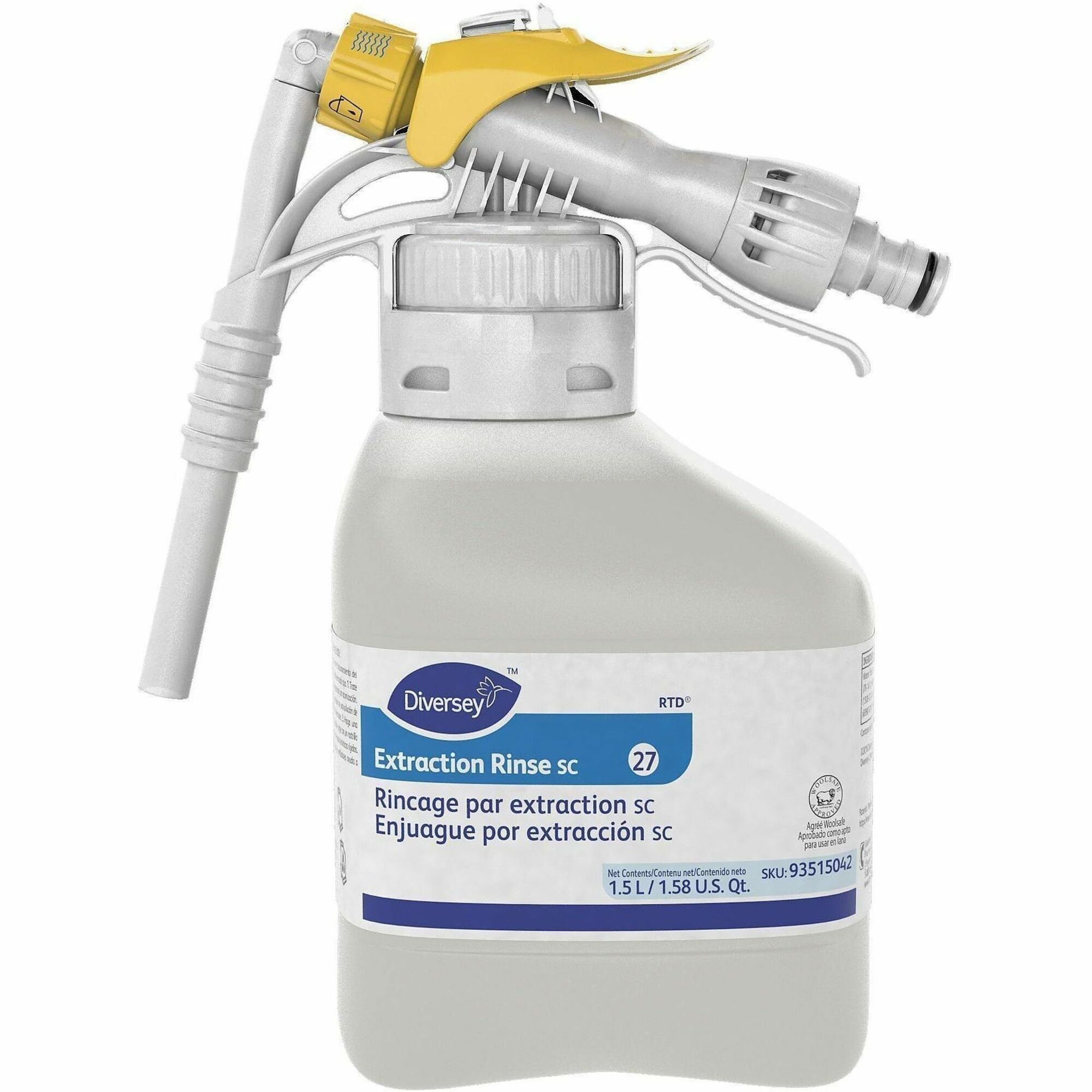 Liquid Carpet & Wool Cleaning Concentrate, Residue & Hard Water Deposit Remover, Color Safe, Fresh Fruity Floral Scent, 192 fl oz (6 qt), 2/Carton