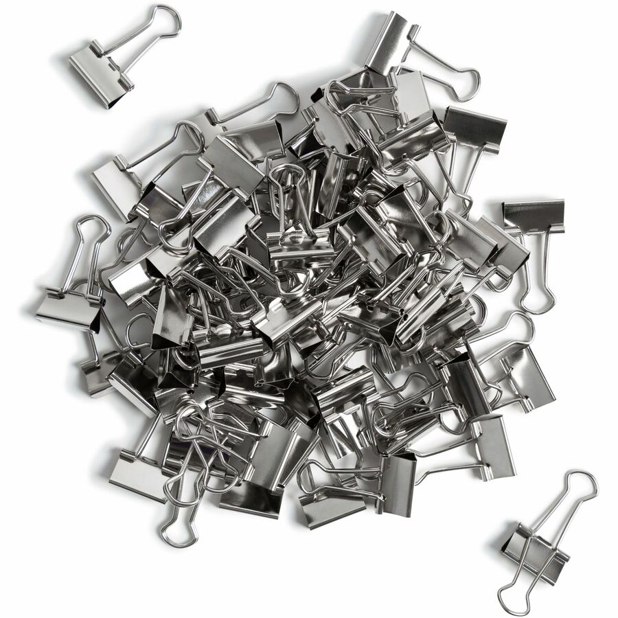 U Brands Small Silver Binder Clips, 75 Sheet Capacity, Steel, 72 Pack