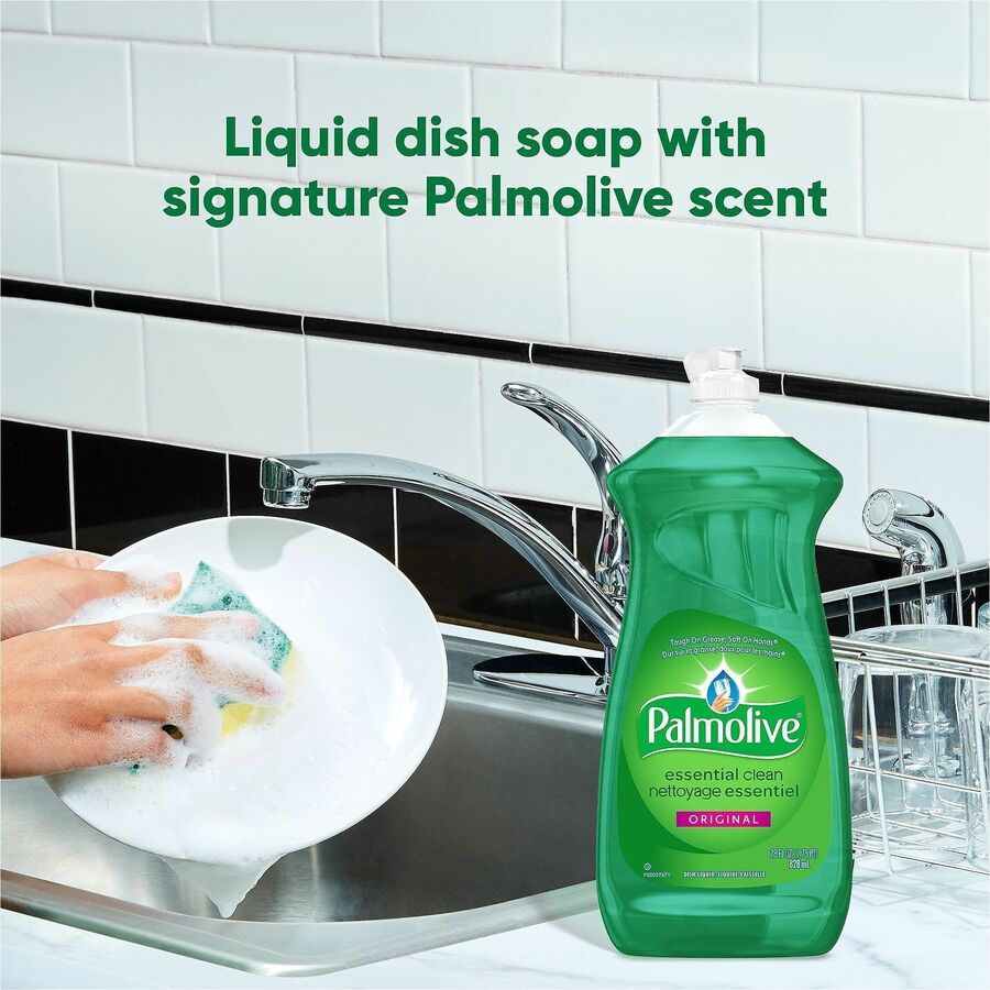 For Dish - Liquid - 28 fl oz (0.9 quart) - Original Scent - Recommended For: Grease Remover, Food Remover, Grime Remover - Phosphate-free, Paraben-free - Green - 9 / Carton