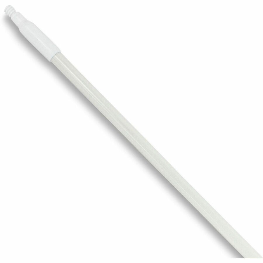 Carlisle 60" Fiberglass Broom Handle - 60" Length x 1" Diameter - White - Fiberglass, Polyester, Polypropylene