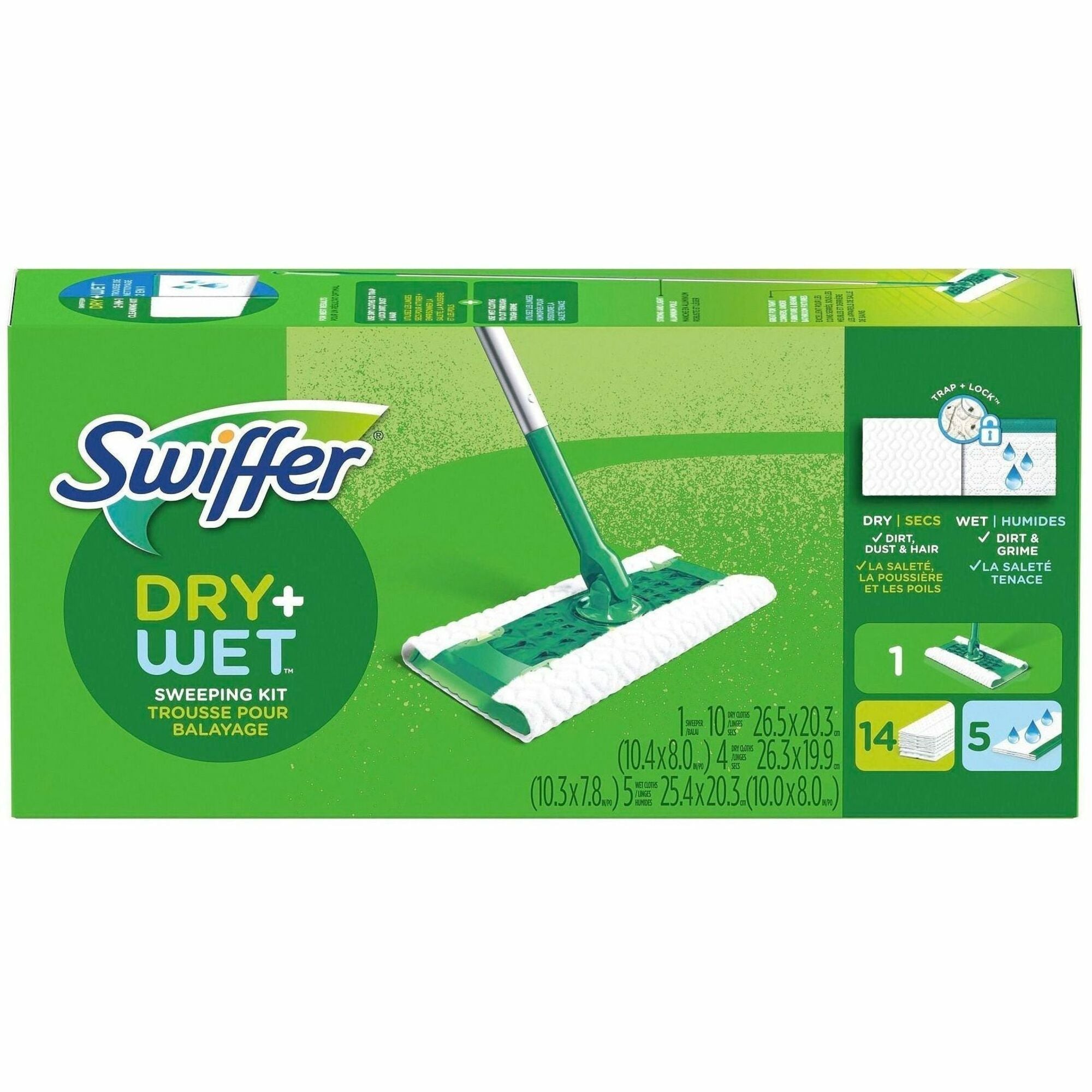 Swiffer Sweeper Mop, Easy to Use, Green, 1 Box