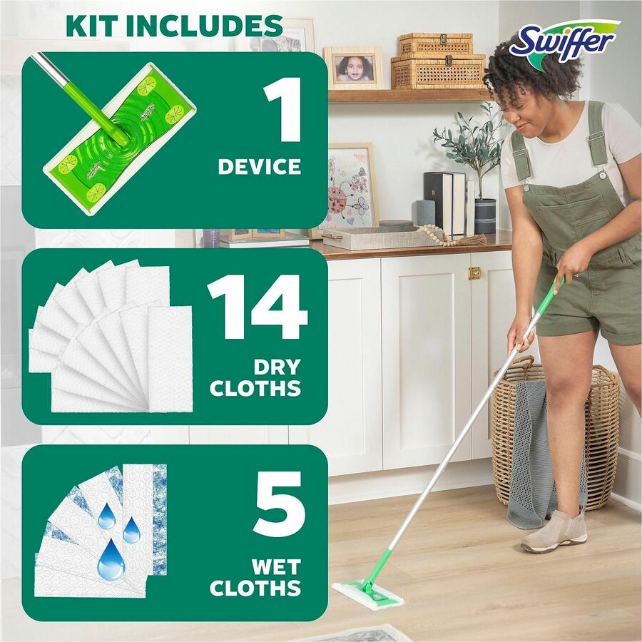 Swiffer Sweeper Mop, Easy to Use, Green, 1 Box
