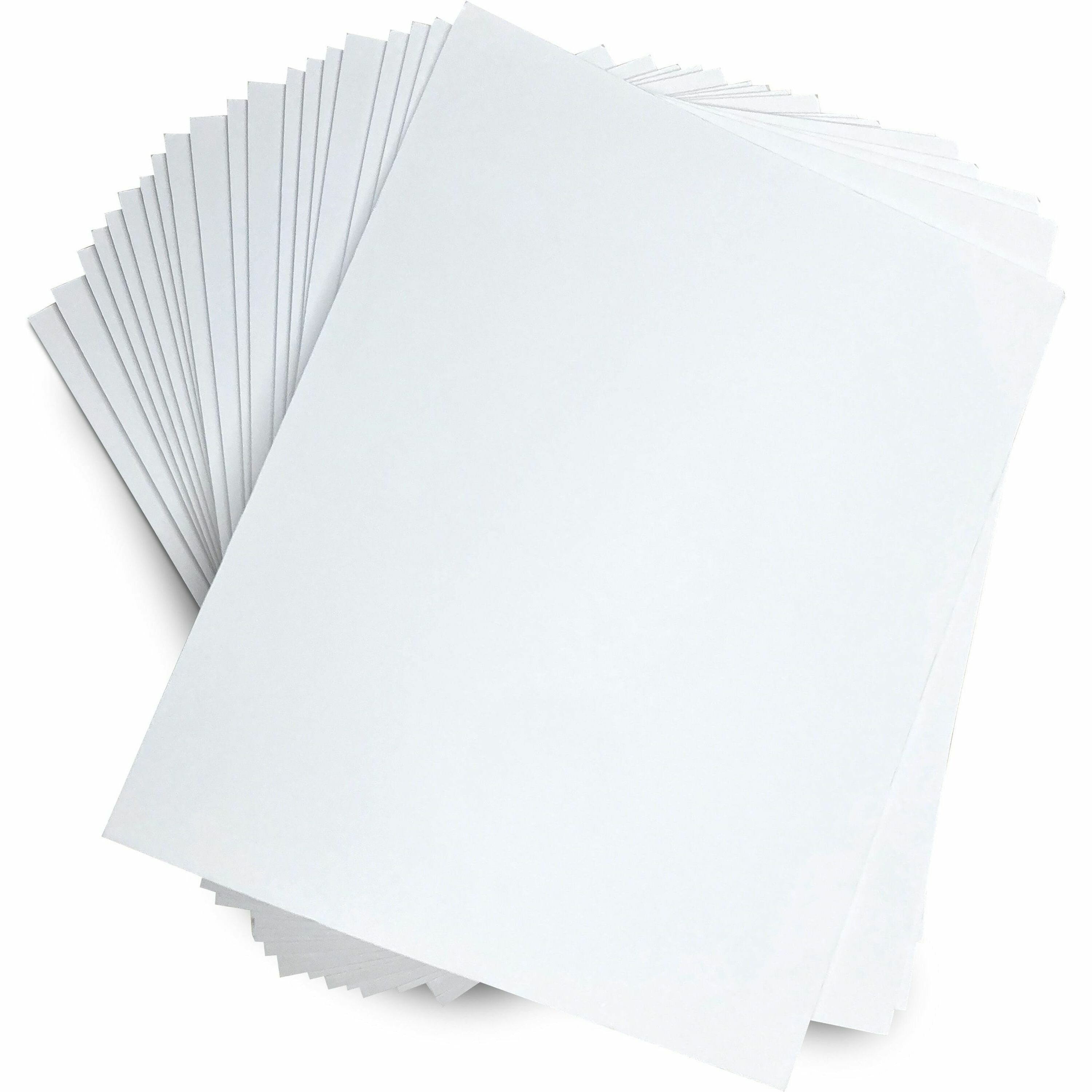 Flipside Pre-Cut Foam Boards, 24" x 18", White, Smooth, Lightweight, 25 Pack
