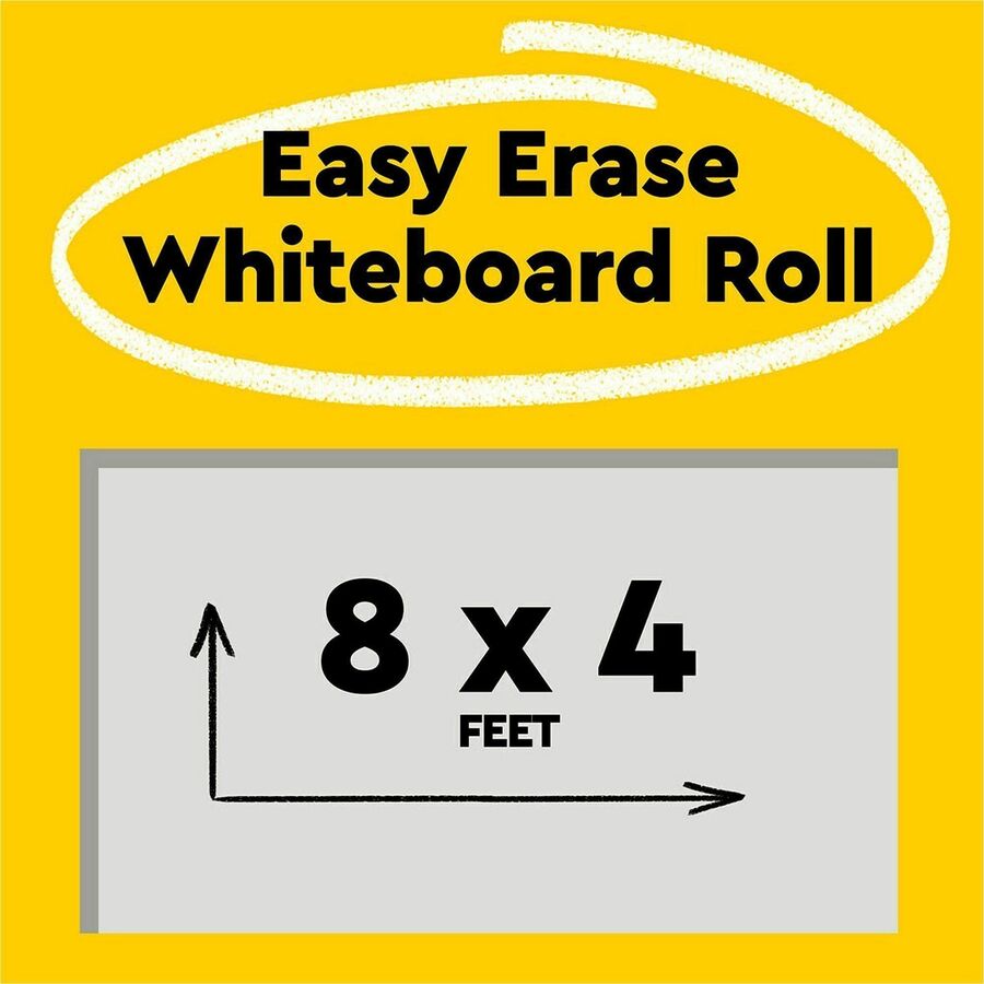 48" (4 ft) Width x 96" (8 ft) Height - White Polyester Surface - Rectangle - Stain Proof, Wipe-off, Smooth Surface - 1 Each