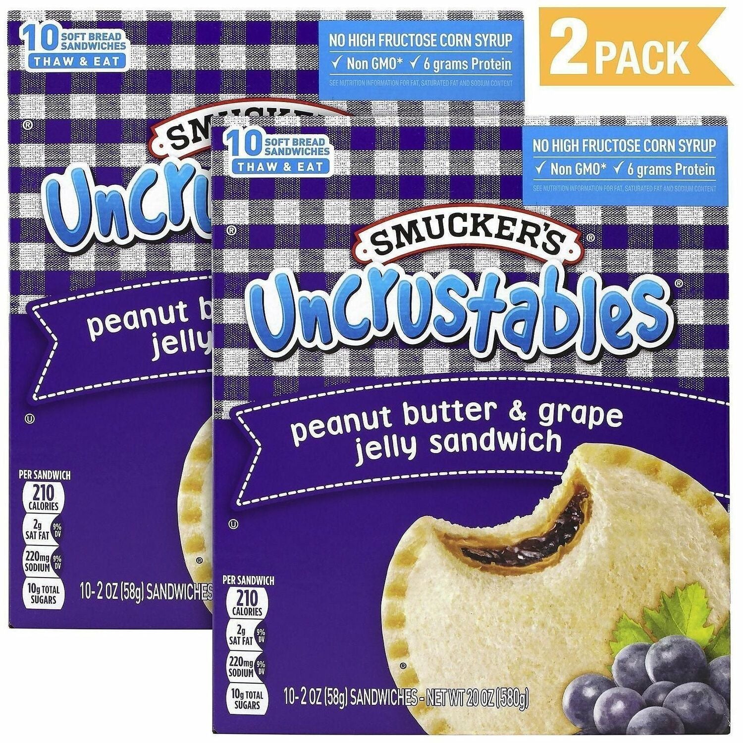 No High Fructose Corn Syrup - Peanut Butter, Grape - 1 Carton
