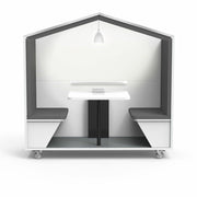 NOOK Huddle Privacy Booth, 77" Height x 78" Width x 30.3" Depth, White, 1 Each