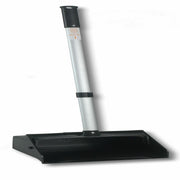 Genuine Joe Lobby Dust Pan, 11.50" Wide, Aluminum Handle, Black/Silver, 1 Each