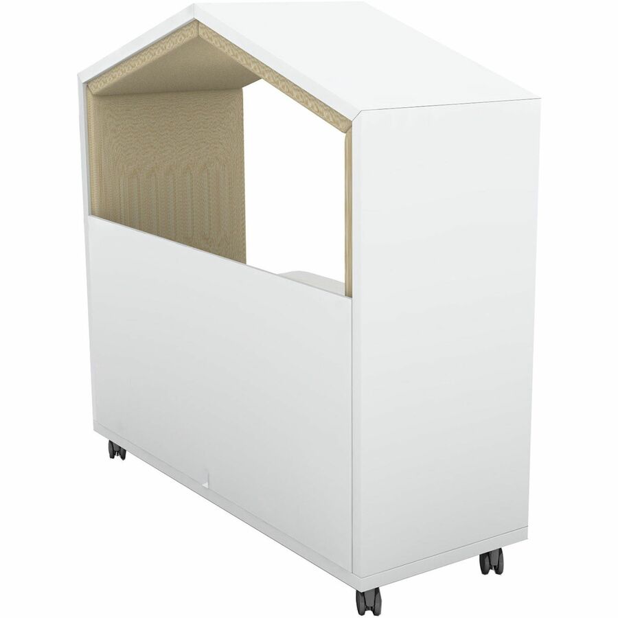NOOK Privacy Booth, 77" H x 79" W x 30" D, White Laminate, 1 Each
