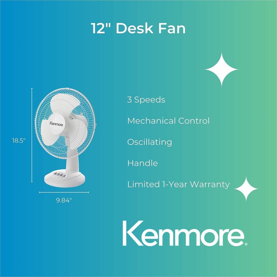 Kenmore 12" Desk Fan