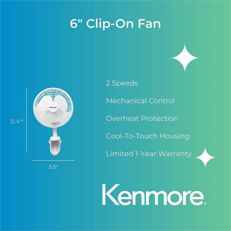 Kenmore 6" Clip-On Fan