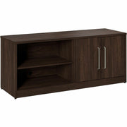 Bush Business Furniture Vista Low Storage Cabinet, 2 Doors, 4 Shelves (2 Adjustable), Black Walnut Finish, 25"H x 59"W x 20"D, 1 Each