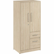 Bush Business Furniture Vista Office Furniture Collection, 61"H x 29"W x 20"D, 2 Drawers, 2 Doors, 5 Shelves (4 Adjustable), Natural Elm Finish, 1 Each