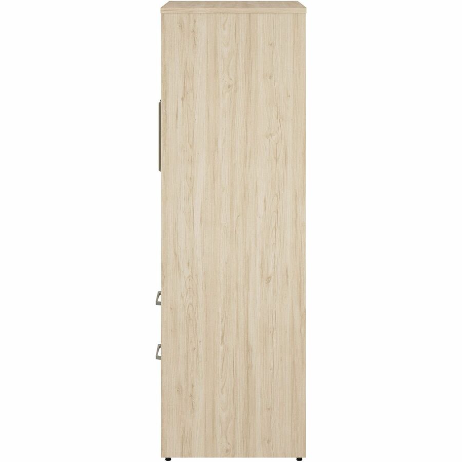 Bush Business Furniture Vista Office Furniture Collection, 61"H x 29"W x 20"D, 2 Drawers, 2 Doors, 5 Shelves (4 Adjustable), Natural Elm Finish, 1 Each