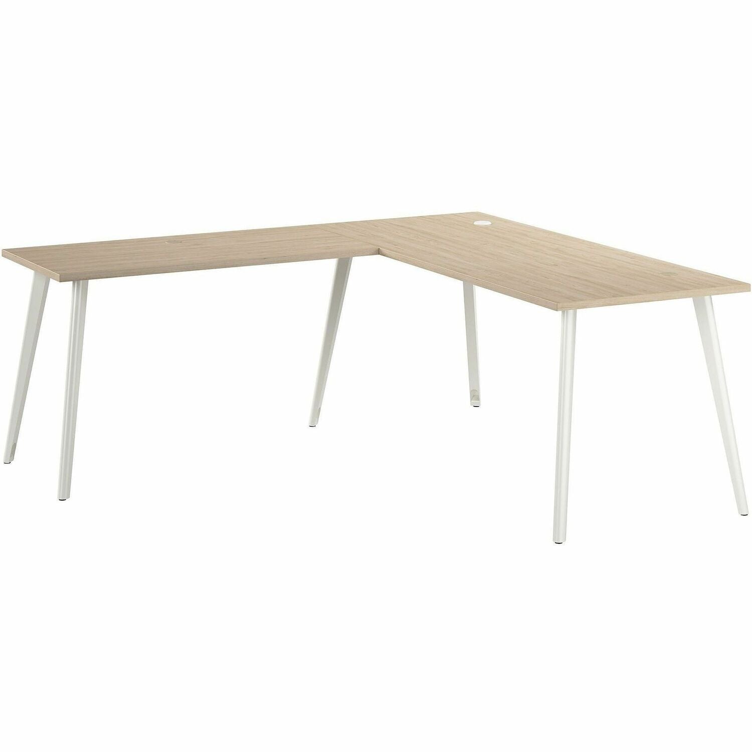 Bush Business Furniture Vista Office Furniture Collection, L-Shaped Desk Set, 72"W x 30"D Desk, 48"W Return, 30"H x 71"W x 77"D Overall, Natural Elm Finish, 1 Each