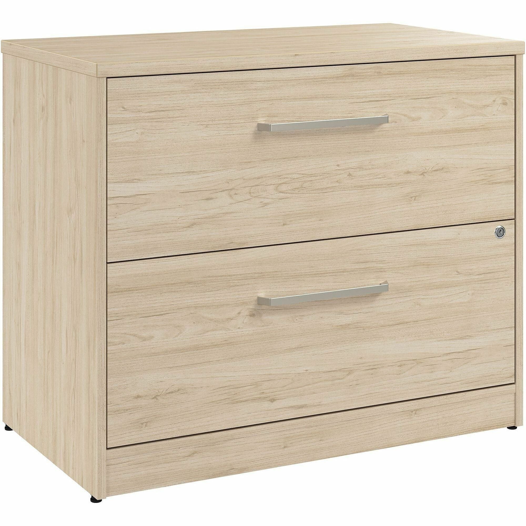 Bush Business Furniture Vista 2-Drawer Lateral File Cabinet, Natural Elm Finish, 30"H x 35"W x 20"D, 1 Each