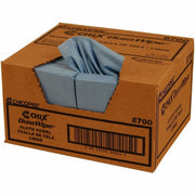 Wipe - 13" Length x 12" Width - Recommended For: Residue Remover, Dirt Remover, Fingerprint Remover - Durable, Soft, Absorbent - Blue - 400 / Carton