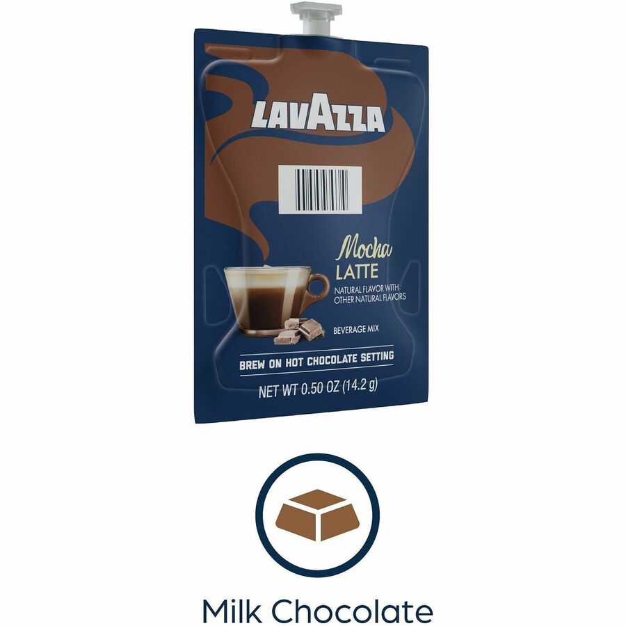 Flavia Latte Freshpacks, Mocha Latte, Medium Roast, Kosher, 0.5 oz Each, 72 Freshpacks per Carton, Compatible with Flavia Aroma, Creation 300, and Creation 600 Brewers