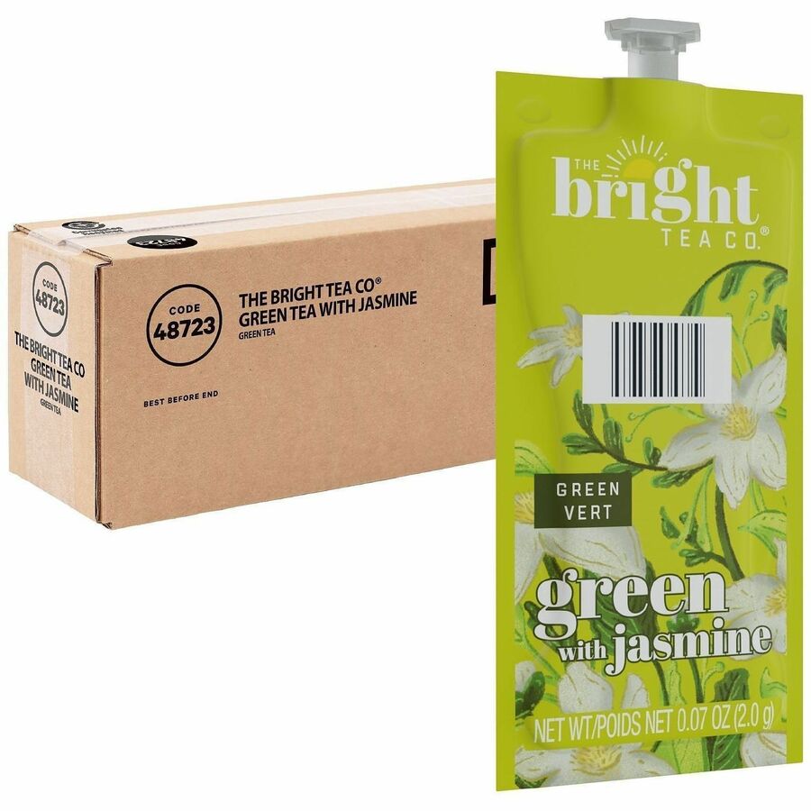 Flavia Bright Tea Co Green Tea with Jasmine, Caffeinated, Kosher, Freshpack, 40/Carton
