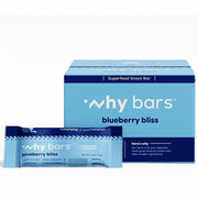 Why Bars Superfood Protein Snack Bars, Blueberry Bliss, Gluten-free, Dairy-free, Soy-free, Non-GMO, Individually Wrapped, 2.04 oz, 12 Pack