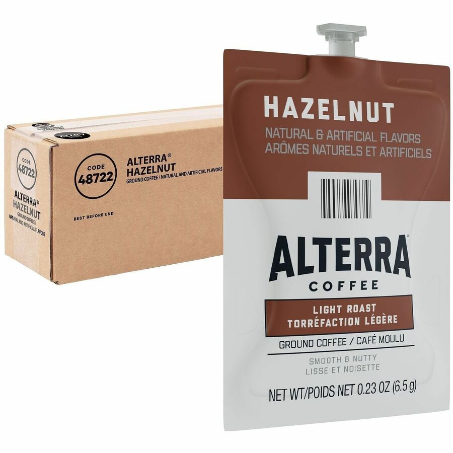 Flavia Alterra Hazelnut Flavored Coffee Freshpack, Light Roast, 0.2 oz, Kosher, 40 Freshpacks per Carton