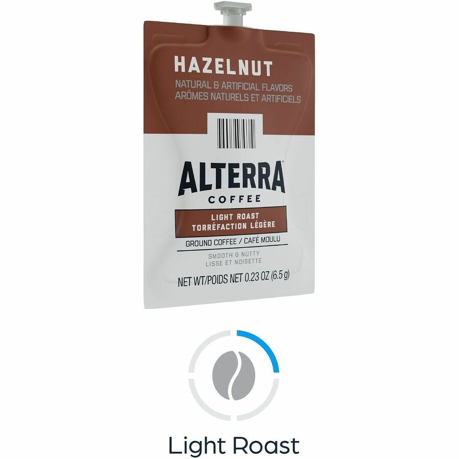 Flavia Alterra Hazelnut Flavored Coffee Freshpack, Light Roast, 0.2 oz, Kosher, 40 Freshpacks per Carton