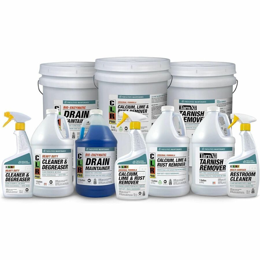 CLR Pro Heavy-Duty Cleaner & Degreaser, Water Based, Non-abrasive, Solvent-free, White, 32 fl oz (1 quart), 1 Bottle