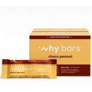 Why Bars Superfood Protein Snack Bars, Choco Peanut, Gluten-free, Dairy-free, Soy-free, Non-GMO, Organic, Individually Wrapped, 2.04 oz, 12 Pack
