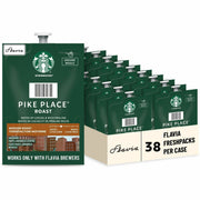 Flavia Starbucks Pike Place Roast Freshpack, Medium Roast, Kosher, 0.3 oz, 38 Freshpacks per Carton, Compatible with Flavia Brewers