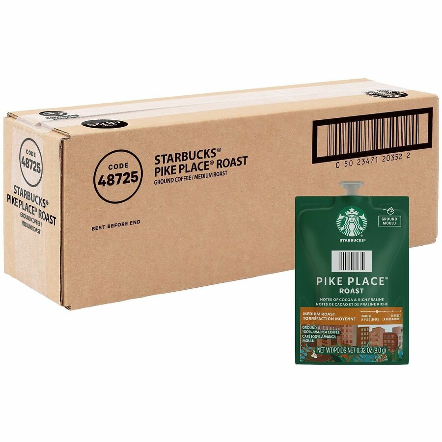 Flavia Starbucks Pike Place Roast Freshpack, Medium Roast, Kosher, 0.3 oz, 38 Freshpacks per Carton, Compatible with Flavia Brewers