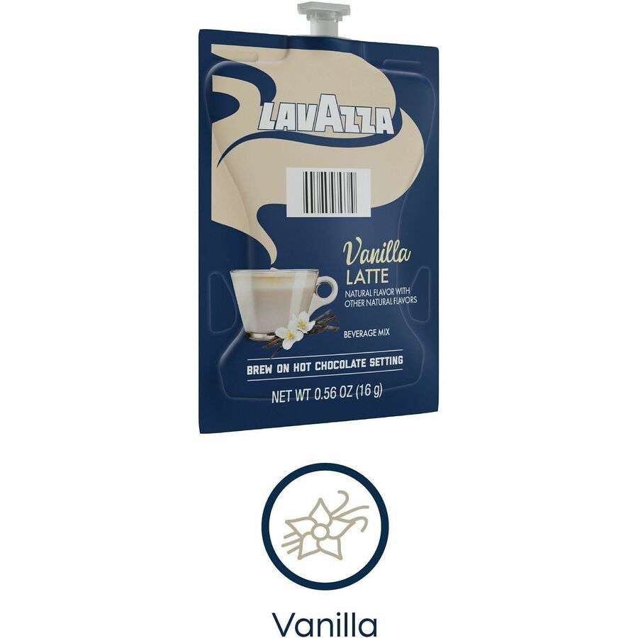 Flavia Latte Freshpacks, Vanilla Latte, Medium Roast, Kosher, 0.5 oz, 72 Freshpacks per Carton